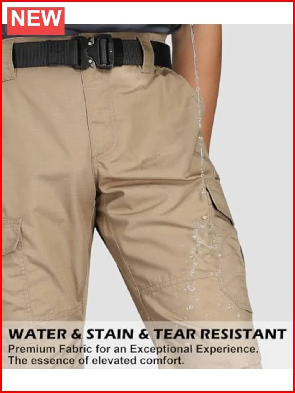 Men's Cargo Work Pants Waterproof Hiking Ripstop Tactical Pants